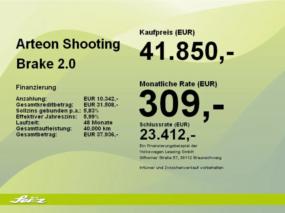 Volkswagen Arteon, Kombi, Diesel, Automatik, Silber
