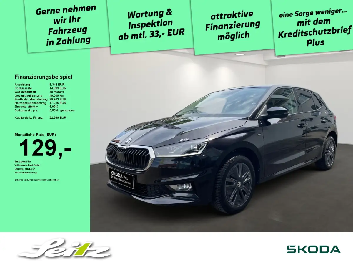 Skoda Fabia, Limousine, Benzin, Automatik, Schwarz
