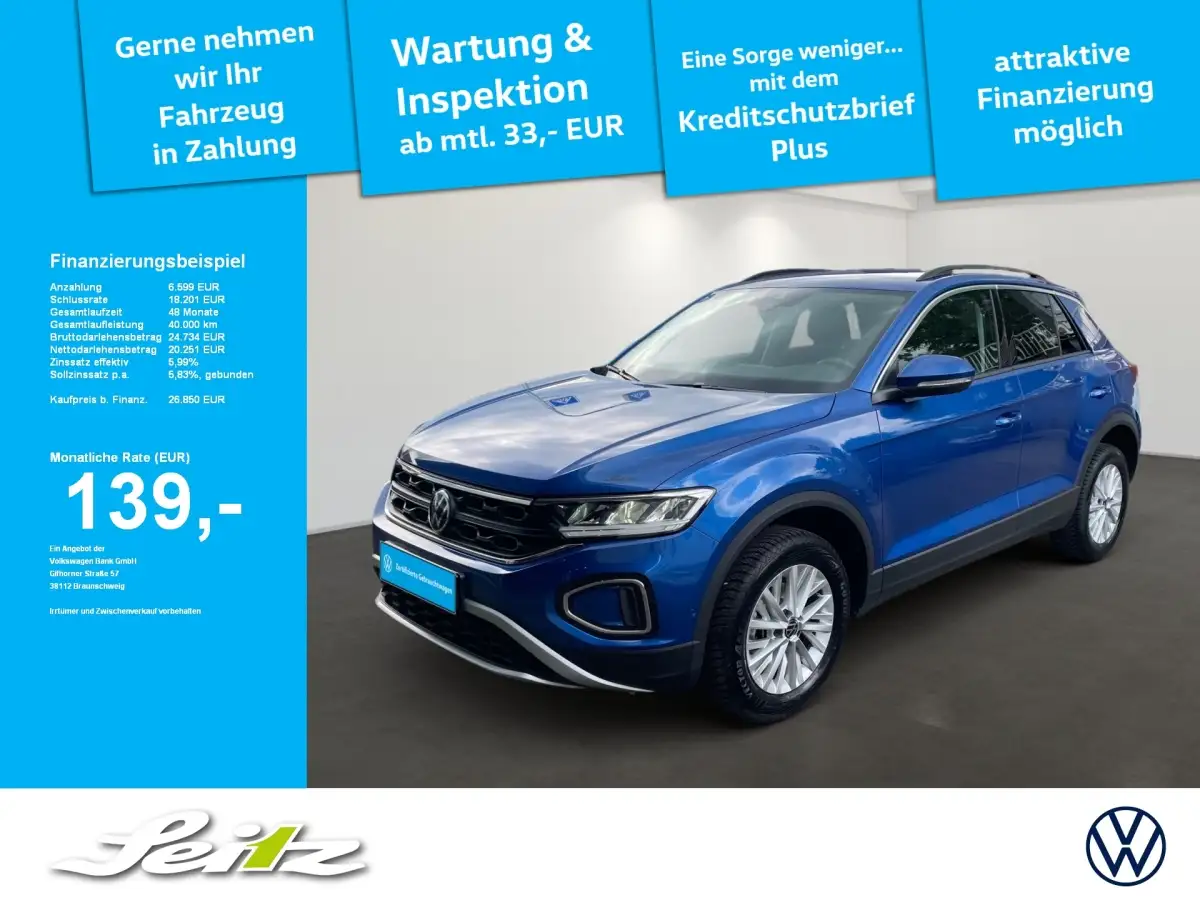 Volkswagen T-Roc, SUV/Geländewagen/Pickup, Benzin, Schaltgetriebe, Blau
