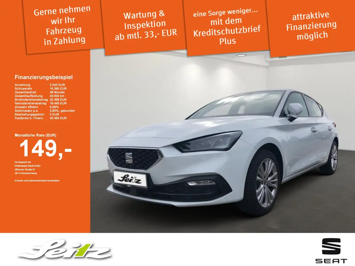 Seat Leon, Limousine, Benzin, Automatik, Weiß