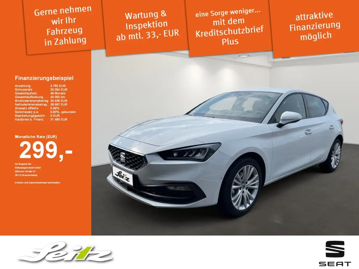 Seat Leon, Limousine, Benzin, Automatik, Weiß