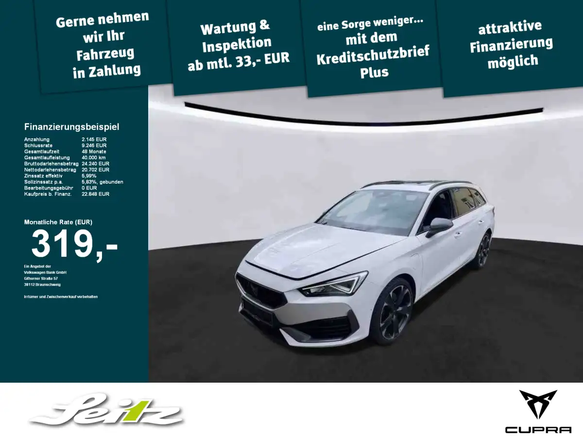 Cupra Leon, Kombi, Hybrid (Benzin/Elektro), Automatik, Weiß