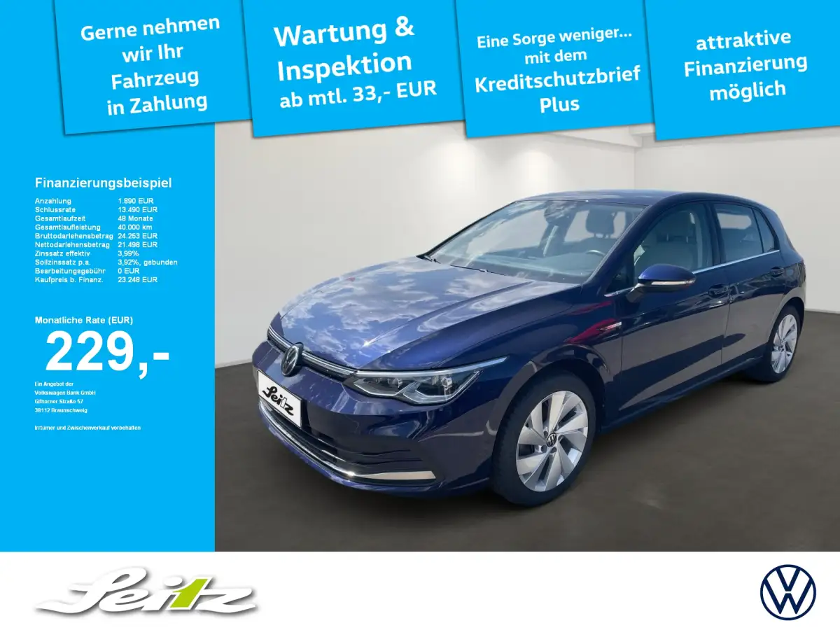 Volkswagen Golf, Limousine, Benzin, Automatik, Blau
