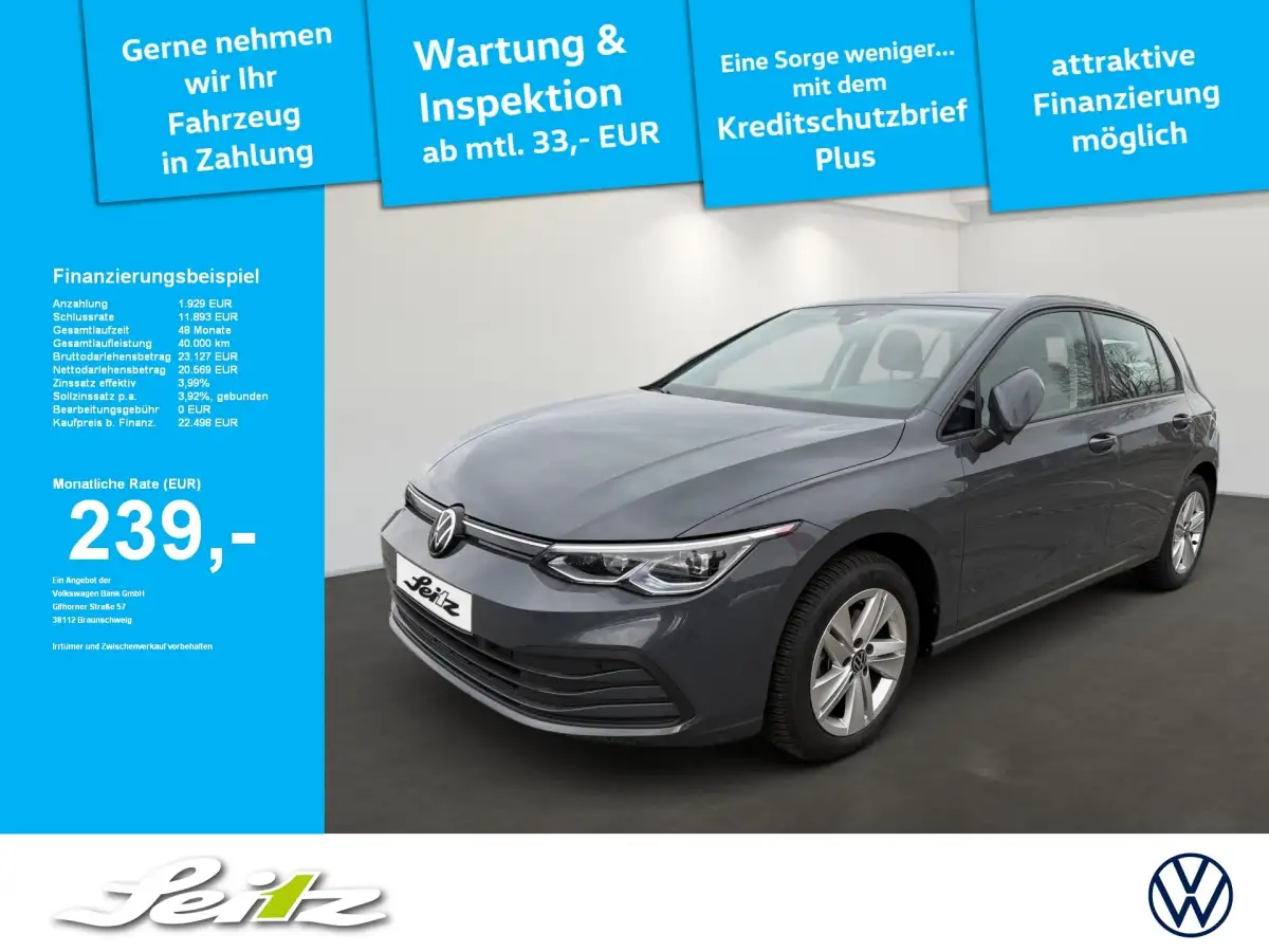 Volkswagen Golf, Limousine, Diesel, Automatik, Grau