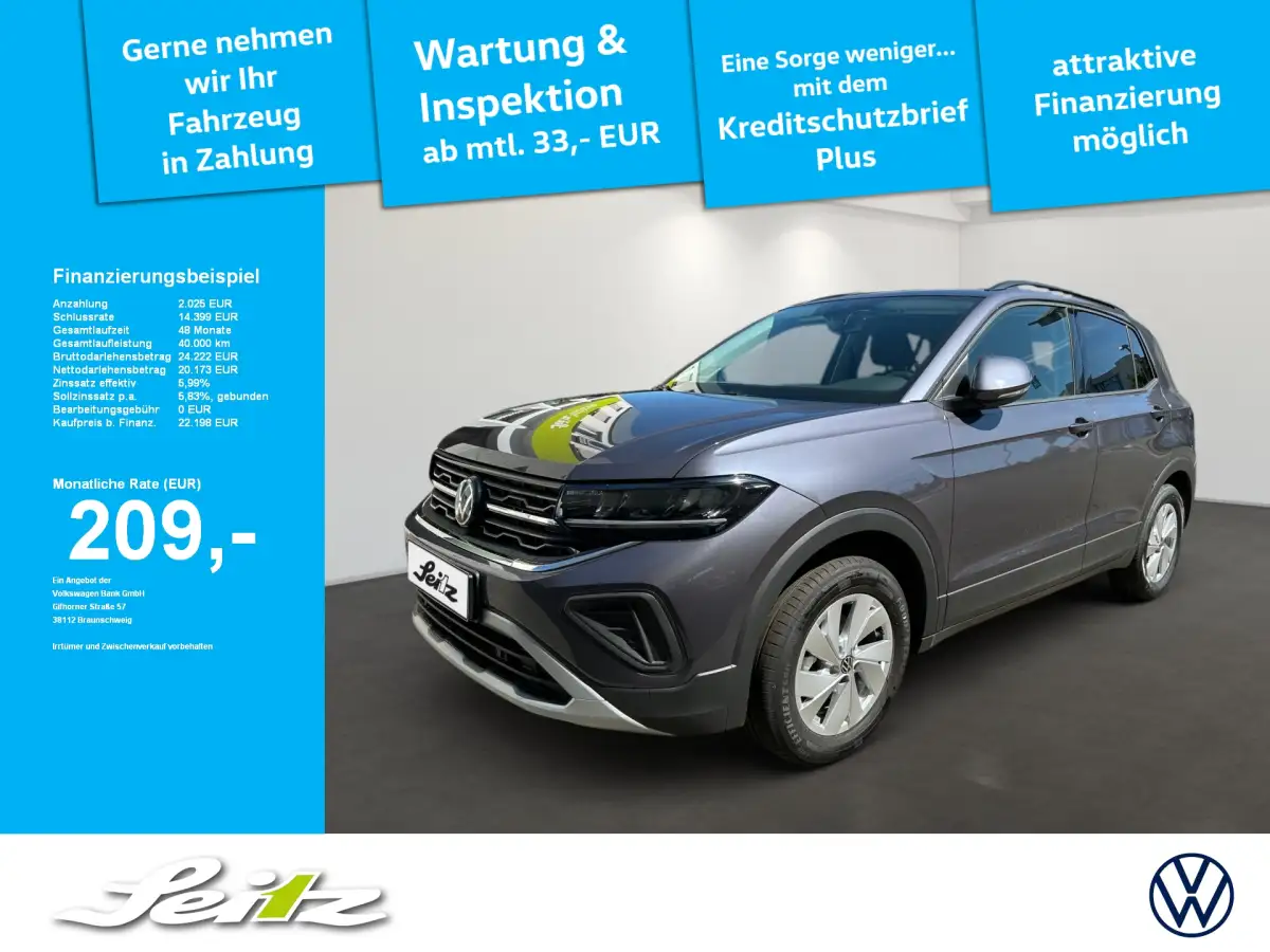 Volkswagen T-Cross, SUV/Geländewagen/Pickup, Benzin, Schaltgetriebe, Grau