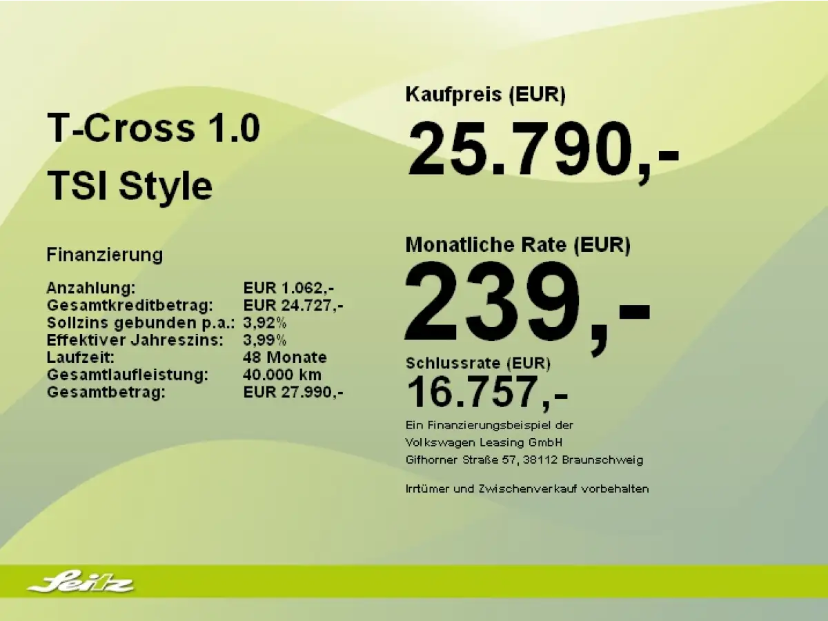 Volkswagen T-Cross, SUV/Geländewagen/Pickup, Benzin, Automatik, Grau
