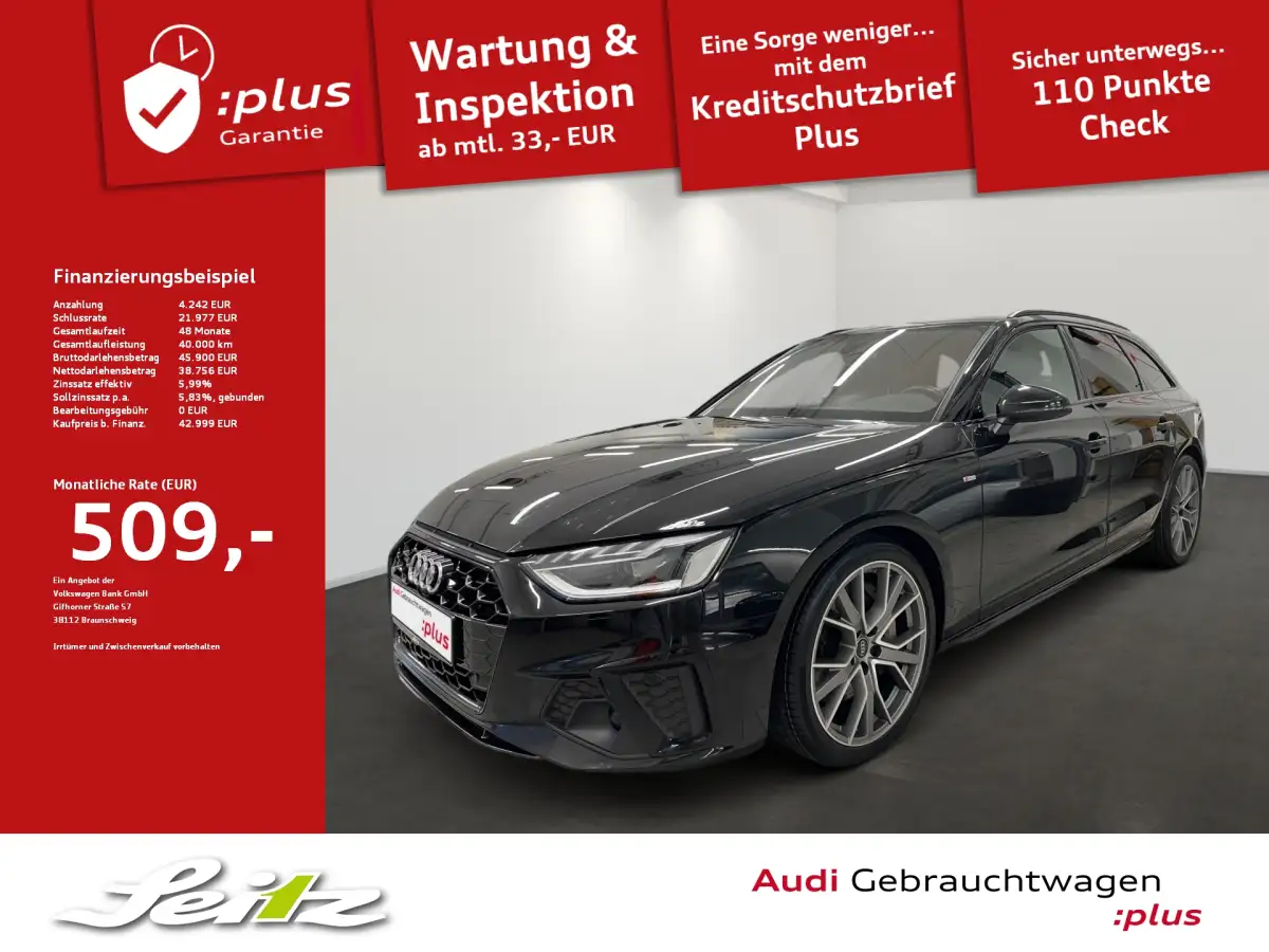 Audi A4, Kombi, Diesel, Automatik, Schwarz