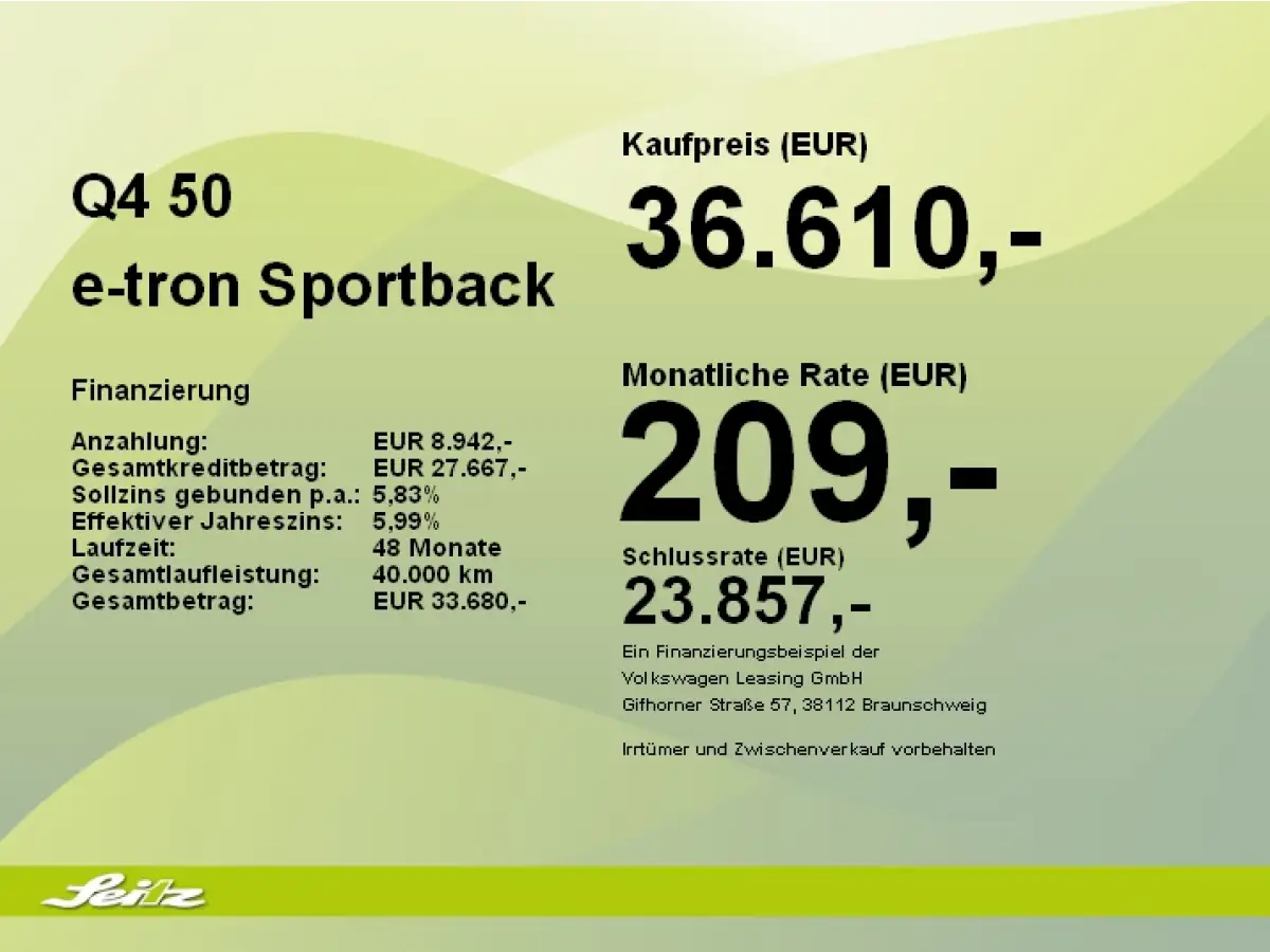 Audi Q4 e-tron, SUV/Geländewagen/Pickup, Elektro, Automatik, Grau