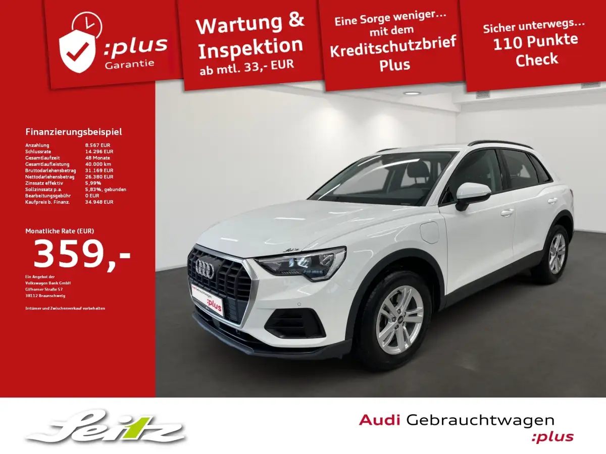 Audi Q3, SUV/Geländewagen/Pickup, Hybrid (Benzin/Elektro), Automatik, Weiß