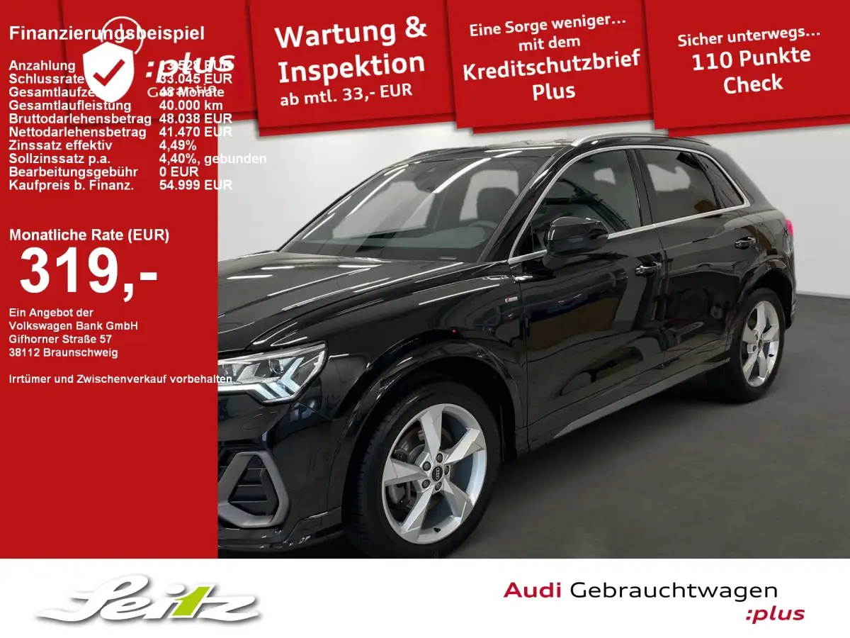 Audi Q3, SUV/Geländewagen/Pickup, Diesel, Automatik, Schwarz