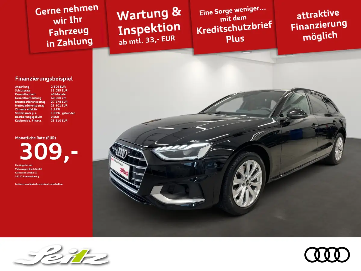 Audi A4, Kombi, Diesel, Automatik, Schwarz