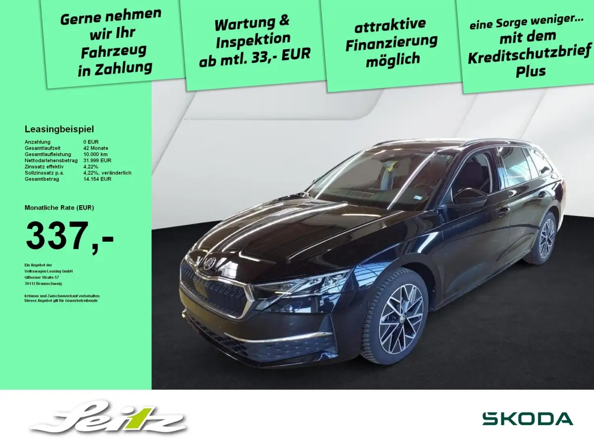 Skoda Octavia, Kombi, Diesel, Automatik, Schwarz