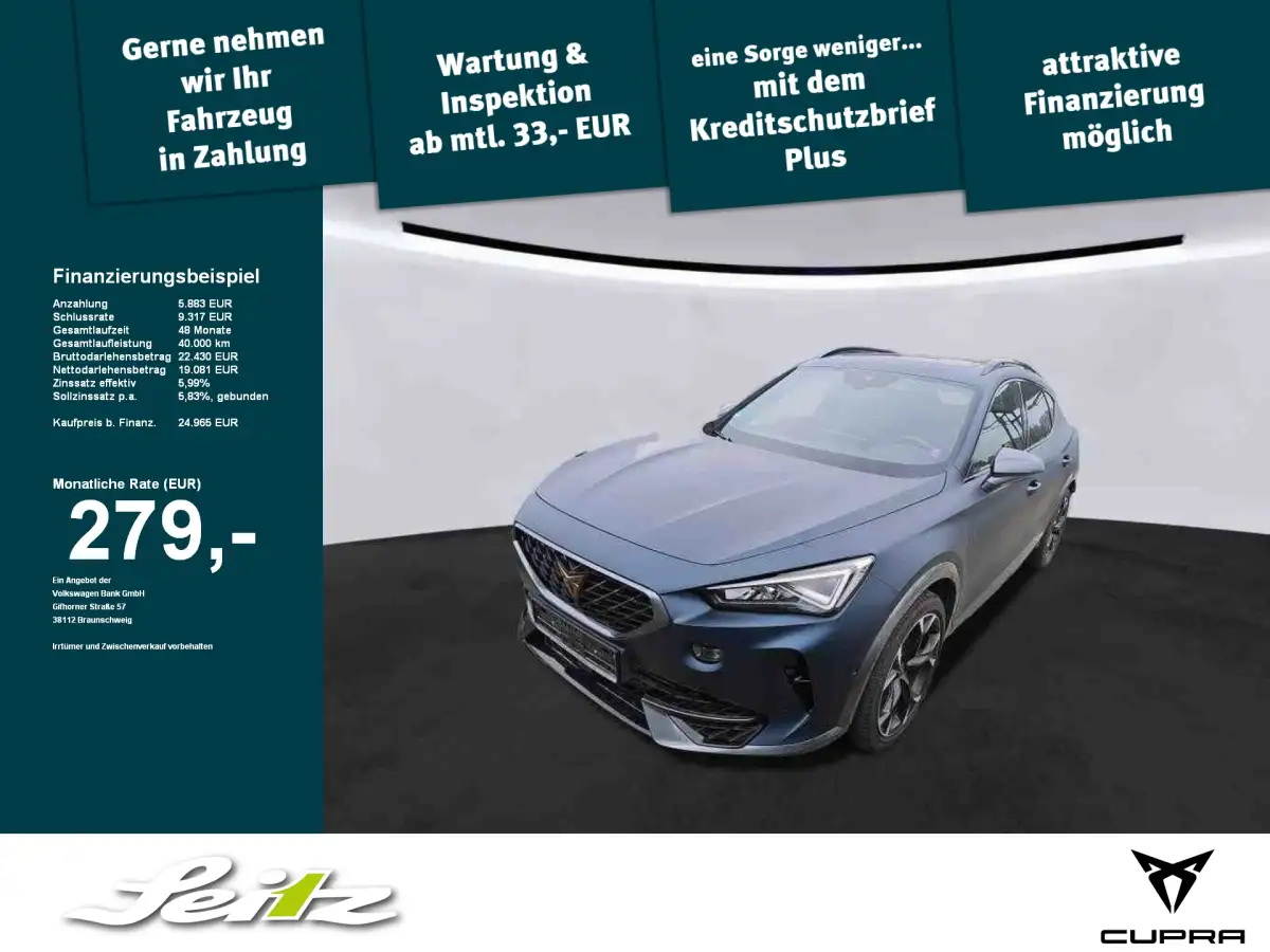 Cupra Formentor, SUV/Geländewagen/Pickup, Hybrid (Benzin/Elektro), Automatik, Blau