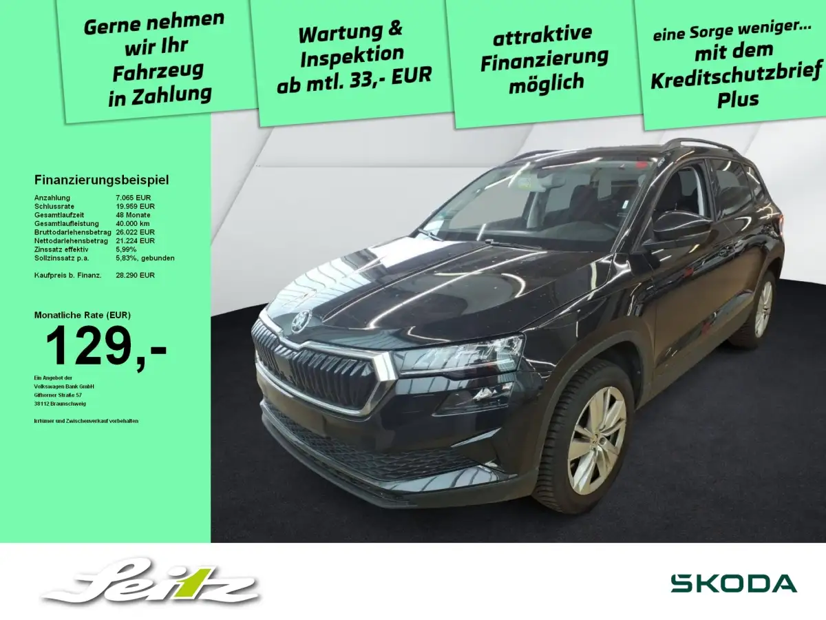 Skoda Karoq, SUV/Geländewagen/Pickup, Benzin, Automatik, Schwarz