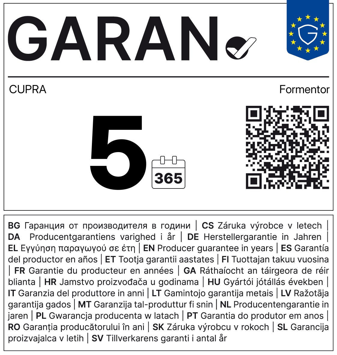 GEWERBLICHEN HALTBARKEITSGARANTIE